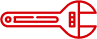 Wrench representing mechanical tools